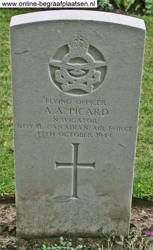 F/O Alfred Alexander Picard<br /><br /><br />died on active duty - October 7th, 1944 - 153 Sqdn.